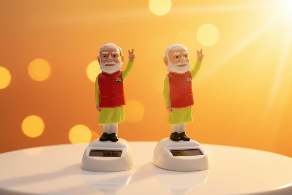 Solar Waving Modi Ji Statue (Pack of 2)